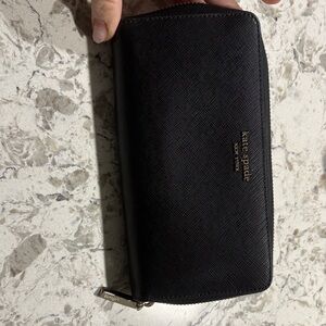 Kate Spade Black Zip-Around Wallet